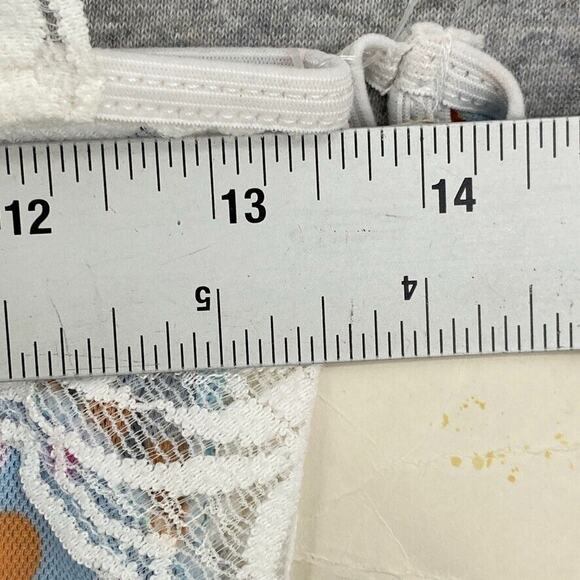 Fabiana by Shamah Lingerie Set Womens Medium White Lace Blue Polka Dots NEW - Picture 10 of 10